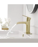 Waterfall Single Handle Hole Low-Arc Modern Bathroom Faucet