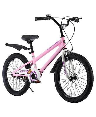 RoyalBaby Freestyle 20 Inch Kids Bike with Kickstand and Water Bottle, Pink