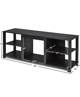2-Tier Tv Storage Cabinet Console with Adjustable Shelves