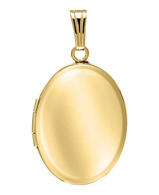 14k Yellow Gold Oval 17mm Polished Locket for Women