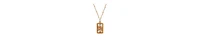 2028 Floral Enamel Rectangular Pendant Necklace