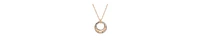 2028 Two-Tone Love Hope Faith Tri Ring Necklace