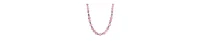 2028 Pink Acrylic Bead Crystal Strand Necklace