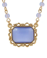 2028 Moonstone Acrylic Bead Pendant Necklace