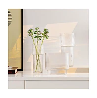 Ceva, Fluted Glass Vase Set 3