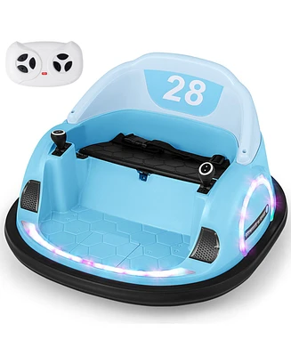 12V 360° Ride on Bumper Car for Toddlers with Remote Control