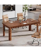 Tribesigns Modern Executive Office Desk, 70.87-Inch Large Wood Computer Desk Study Writing Table for Home Office, Walnut