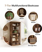 Tribesigns 6-Tier Bookshelf, 75-Inch Tall Bookcase, Large Bookshelves and Bookcases Freestanding Display Shelves, Wood Book Shelf for Living Room, Hom