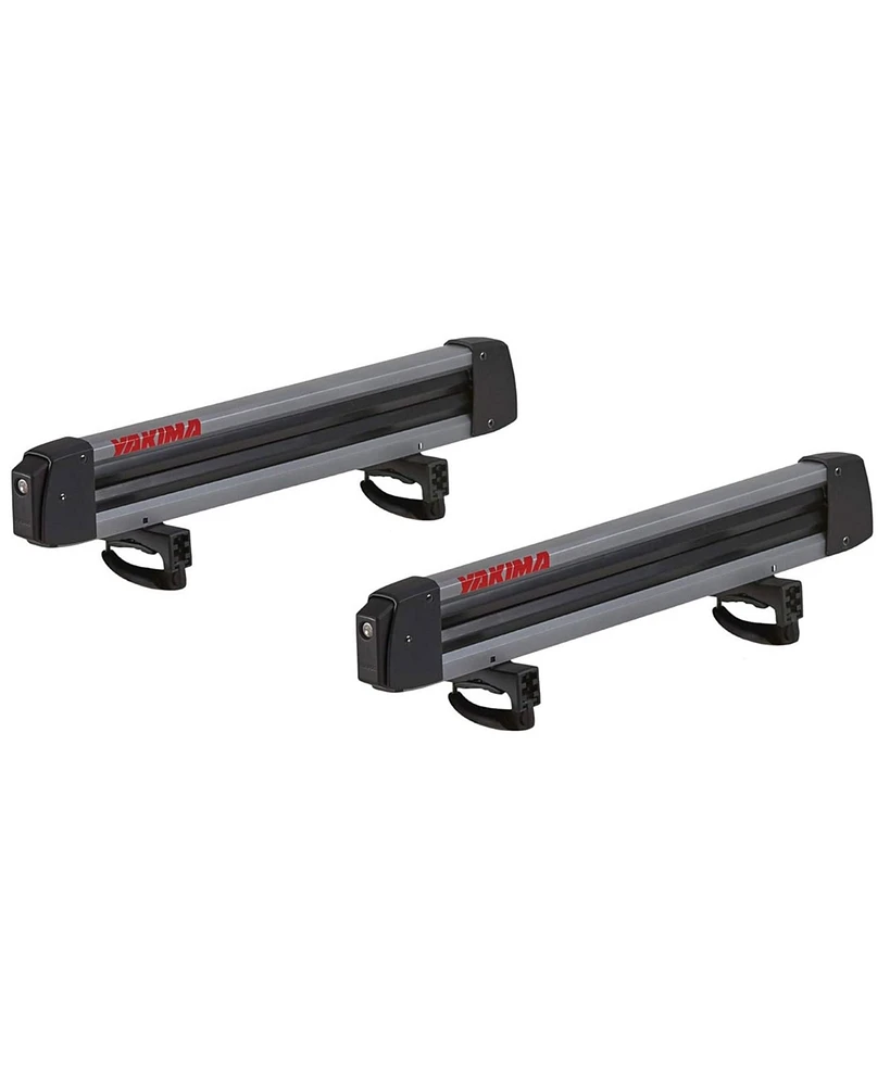 Yakima FreshTrack 6 Universal Car Roof Top Mount Ski and Snowboard Rack, Black