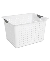 Sterilite Deep Ultra Nesting Plastic Storage Bin Basket Tote, White (12 Pack)