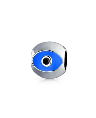 Bling Jewelry Spiritual Lucky Blue Evil Eye Charm Bead for European Bracelet Sterling Silver Core