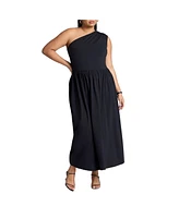 Eloquii Plus Elements Maxi One Shoulder Dress