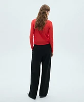 Mango Women's Semi-Transparent Turtleneck Sweater