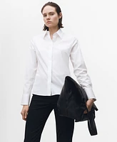 Mango Women's Slim-Fit Poplin Shirt