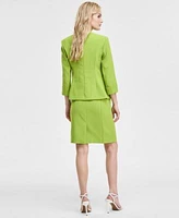 Kasper Womens Cardigan Sheath Dress Regular Petite