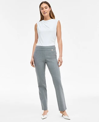 I.n.c. International Concepts Women's Tummy-Control Pull-On Straight-Leg Pants, Created for Macy's
