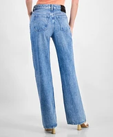 Hugo Women's High Rise Wide-Leg Cotton Jeans