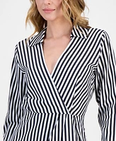 Hugo Women's Cotton Striped Collared Sheath Dress