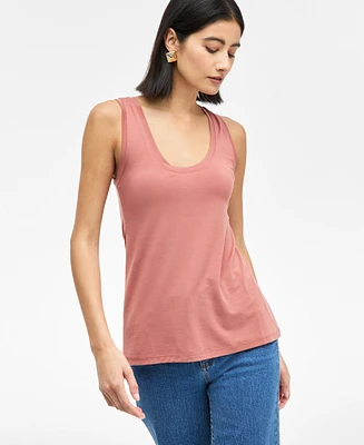 I.n.c. International Concepts Women's Luxe Scoop-Neck Tank Top, Exclusively at Macy's