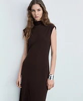 Mango Women's Textured Asymmetrical Dress