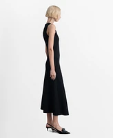 Mango Women's Flared Midi-Dress