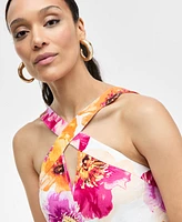 I.n.c. International Concepts Women's Floral-Print Linen-Blend Maxi Dress, Exclusively at Macy's