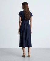 Mango Women's Textured Bow Dress