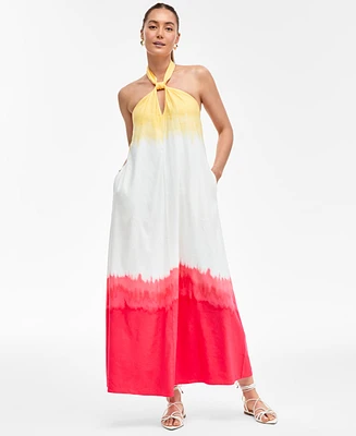 I.n.c. International Concepts Women's Dip-Dyed Linen-Blend Maxi Dress, Exclusively at Macy's