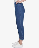 Ruby Rd. Petite Embroidered Extra Stretch Dark Denim Jeans