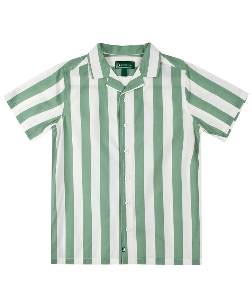 Brooks Brothers Big Boys Striped Camp Shirt