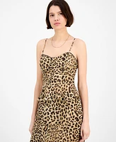 14th Place Women's Bustier Peplum Top & Skirt Set