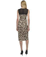 Dkny Women's Contrast-Yoke Side-Twist Sleeveless Dress