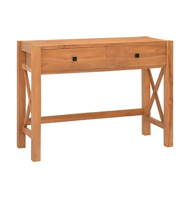 Desk with 2 Drawers 39.4"x15.7"x29.5" Teak Wood