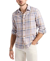 Men's Simbio Tailored Fit Long Sleeve Plaid Button-Front Shirt