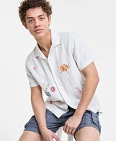 Sun Stone Mens Floral Shirt Chambray Shorts Slip On Sneakers Exclusively At Macys