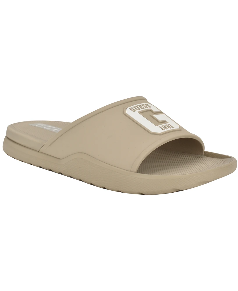 Guess Men's Metzer Branded Slip On Fashion Slides