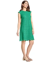 Jones New York Women's Medallion Lace Swing Dress