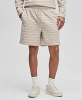 Mode of One Men's Horizontal-Stripe Terry Shorts, Exclusively at Macy's