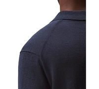 Calvin Klein Men's Textured Pullover Open-Collar Polo Shirt