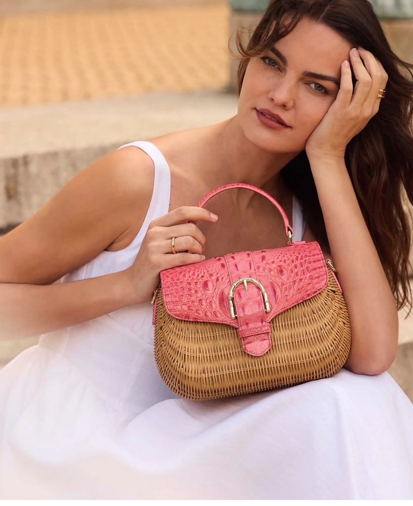 Brahmin Maisie Hanalei Wicker Satchel Bag
