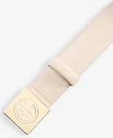 Giani Bernini Logo Plaque-Buckle Faux-Leather Belt