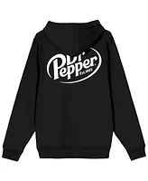 Dr. Pepper Men's Logo Black Zip-Up Hoodie-3XL