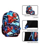 Marvel Spiderman superhero Kids Backpack and Lunch box Set for boys