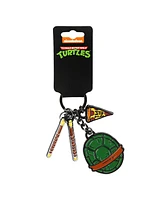 Teenage Mutant Ninja Turtle Keychain with Three Charms