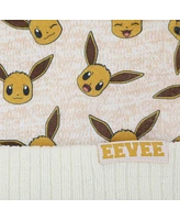 Pokemon Boys Eevee Character Youth Cuffed Beanie and Gloves Set