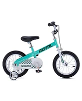 RoyalBaby Formula 16" Kids Bike w/Kickstand, Training Wheels, Coaster Brake, and Adjustable Handlebar & Seat, for Boys and Girls Ages 3 to 10, Green