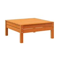 Patio Footstool Wax Brown Solid Wood Pine