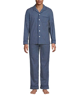 Lands' End Men's Long Sleeve Essential Pajama Set