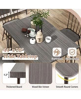 5-Piece Dining Table Set for 4 with 360 Swivel Feet for Small Place