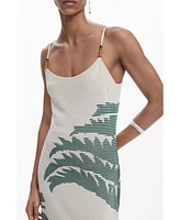 Desigual Women's Palm texture dress
